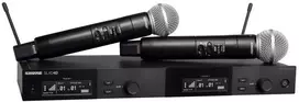 Shure SLXD24DE/SM58-G59 – dviejų kanalų skaitmeninė belaidė sistema su dviem siųstuvais/rankiniais mikrofonais (470–514 MHz)