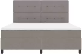 Kiemas lova su čiužiniu su LED Taupe 180 x 200 cm audinys