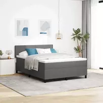 LED Čiužinio Lova Šviesiai pilka ir balta. 140 x 190 cm