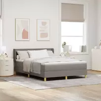 Lova Lovos Pagrindas su čiužiniu Taupe 140 x 190 cm audinys