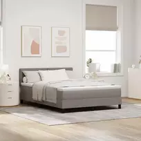Kiemas lova su čiužiniu su LED Taupe 160 x 200 cm audinys