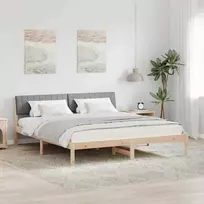 Lovos rėmas Ruda ir šviesiai pilka 180 x 200 cm Pušies masyvas