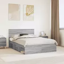 Lovos rėmas Pilkas Sonoma 140 x 200 cm Apdirbta mediena