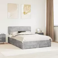 Lovos rėmas Betono pilka 140 x 200 cm Apdirbta mediena