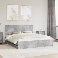 Lovos rėmas Betono pilka 180 x 200 cm Inžinerinė mediena