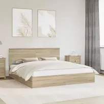 Saugos lova Sonoma ąžuolas 180 x 200 cm Apdirbta mediena
