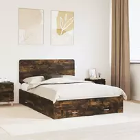 Lovos rėmas Rūkyta ąžuolas 140 x 190 cm Apdirbta mediena