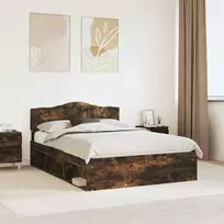 Lovos rėmas Rūkyta ąžuolas 140 x 190 cm Kietos pušies mediena