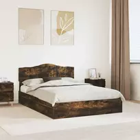 Saugos lova Rūkyta ąžuolas 160 x 200 cm Apdirbta mediena