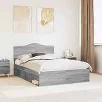 Lovos rėmas Pilkas Sonoma 140 x 190 cm Kietos pušies mediena