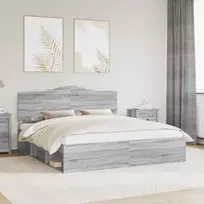 Lovos rėmas Pilkas Sonoma 180 x 200 cm Kietos pušies mediena