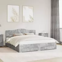 Lovos rėmas Betono pilka 180 x 200 cm Apdirbta mediena