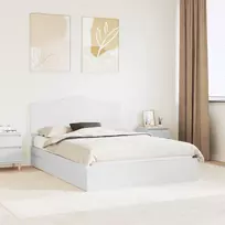 Saugos lova su stalčių Balta 160 x 200 cm Apdirbta mediena
