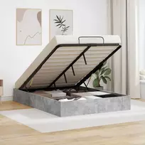 Otomano lovos rėmas Betono Pilka 150 x 200 cm Dirbtinė mediena