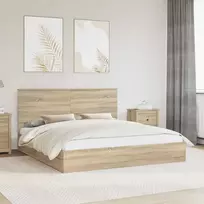 Saugos lova Sonoma ąžuolas 180 x 200 cm Apdirbta mediena