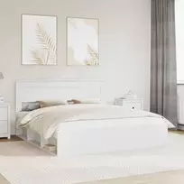 Lovos rėmas Balta 180 x 200 cm Kietos pušies mediena