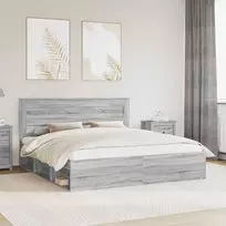 Lovos rėmas Pilkas Sonoma 180 x 200 cm Kietos pušies mediena