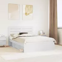 Lovos rėmas Balta 160 x 200 cm Kietos pušies mediena