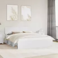 Lovos rėmas Balta 180 x 200 cm Kietos pušies mediena