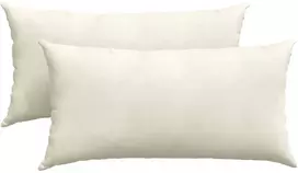 Sofa Pagalvės 2 vnt. Kreminė 80 x 40 cm Kordūrinis audinys