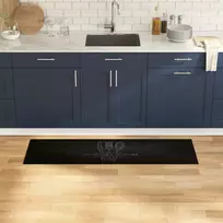 Virtuvės kilimas Stalo įrankiai Juoda 150 x 45 cm Aksomas
