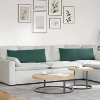 Sofa Pagalvės 2 vnt. Tamsiai žalia 120 x 40 cm