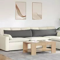 Sofa Pagalvės 2 vnt. audinys Tamsiai pilka 145 x 40 cm