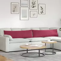 Sofa Pagalvės 2 pcs Vyno raudona 145 x 40 cm Kordūrinis audinys