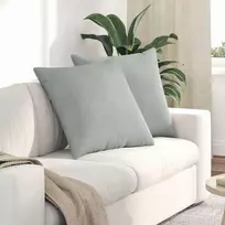 Sofa Pagalvės 2 pcs Šviesiai pilka 80 x 80 cm
