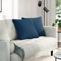 Sofa Pagalvės 2 pcs Mėlyna 50 x 50 cm audinys
