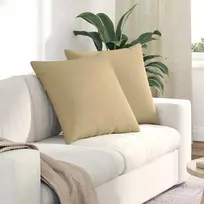 Sofa Pagalvės 2 vnt. Pilkai žalia 60 x 60 cm Kordūrinis audinys