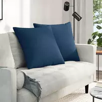 Sofa Pagalvės 2 pcs Mėlyna 60 x 60 cm audinys