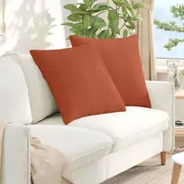 Sofa Pagalvės 2 pcs Raudona oranžinė 80 x 80 cm