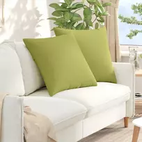 Sofa Pagalvės 2 pcs Šviesiai žalia 80 x 80 cm audinys