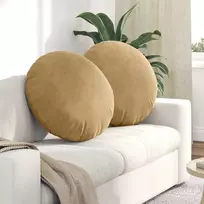 Sėdynių pagalvėlės 2 vnt. Aksomas Ruda Ø 80 x 29 cm