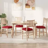Sėdynių pagalvėlės 4 pcs Raudona 40 x 40 x 12 cm audinys