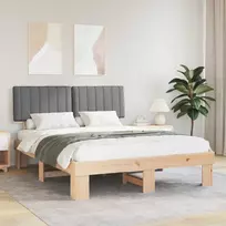 Lovo rėmas su apmuštu galvūgaliu Šviesiai pilka 160 x 200 cm