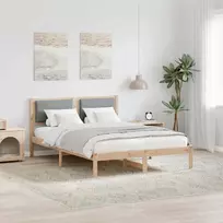 Lovos rėmas Šviesiai pilka 140 x 200 cm Kietos pušies mediena