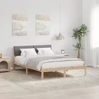 Lovos rėmas Ruda ir taupe 150 x 200 cm Pušies masyvas