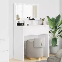 Miegamojo kosmetiniai staliukai Balta 80 x 39,5 x 135 cm