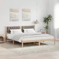 Lovos rėmas Taupe 160 x 200 cm Kietos pušies mediena