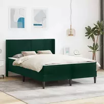 Lovos rėmas su čiužiniu Tamsiai žalia 140 x 190 cm Aksomas