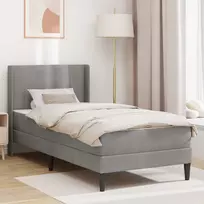 Lovos rėmas su čiužiniu Šviesiai pilka 80 x 200 cm Aksomas