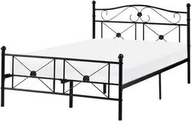 Beliani Metalinė lova RODEZ 120 x 200 cm juoda