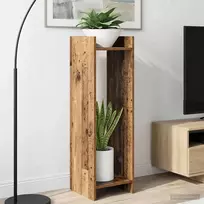 Augalų stovas su lentyna 2 pcs Senas medis 30 x 30 x 100 cm