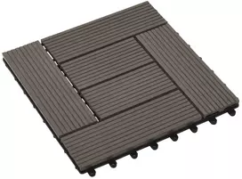 Terasinė Plytelė 11 pcs Tamsiai rudas 30 x 30 cm MPK