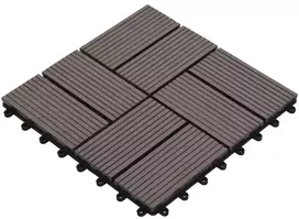 Terasinė Plytelė 11 pcs Tamsiai rudas 30 x 30 cm MPK