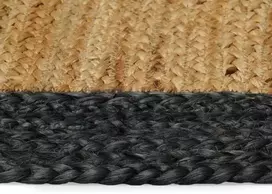 Kilimas Tamsiai pilka ir natūrali 240 x 240 cm Džiutas