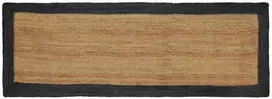 Kilimas Tamsiai pilka ir natūrali 80 x 200 cm Džiutas