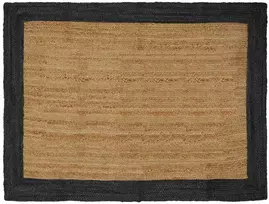 Kilimas Tamsiai pilka ir natūrali 140 x 200 cm Džiutas